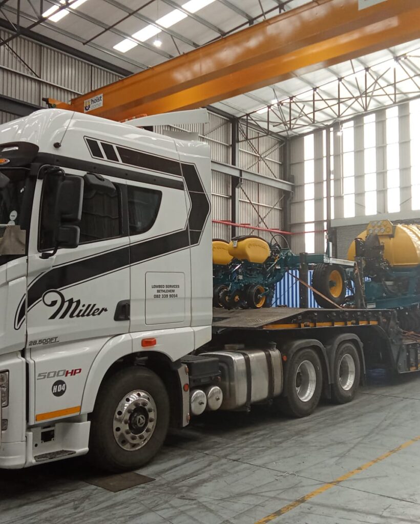 Machinery storage yard in Free State